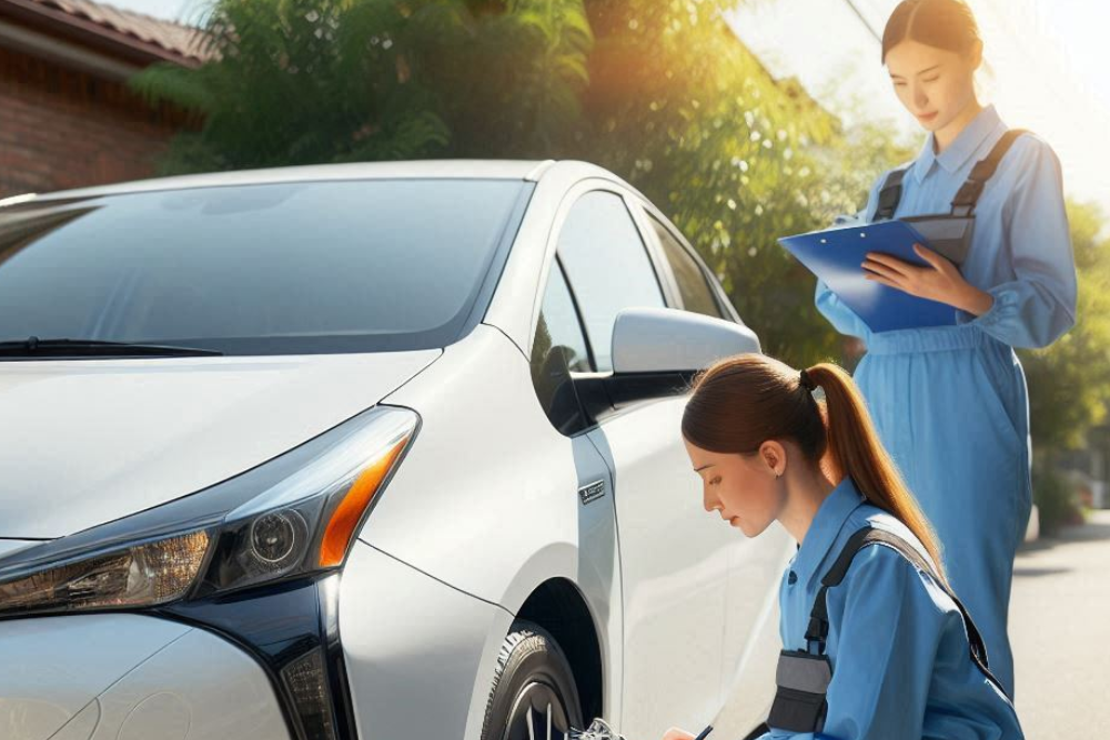 Exterior Inspection of toyota prius